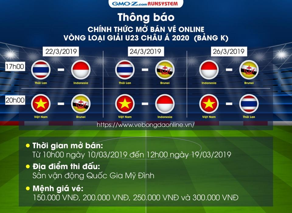 GMO-Z.com RUNSYSTEM tiếp tục hợp tác cùng VFF mở bán vé các trận đấu U23 