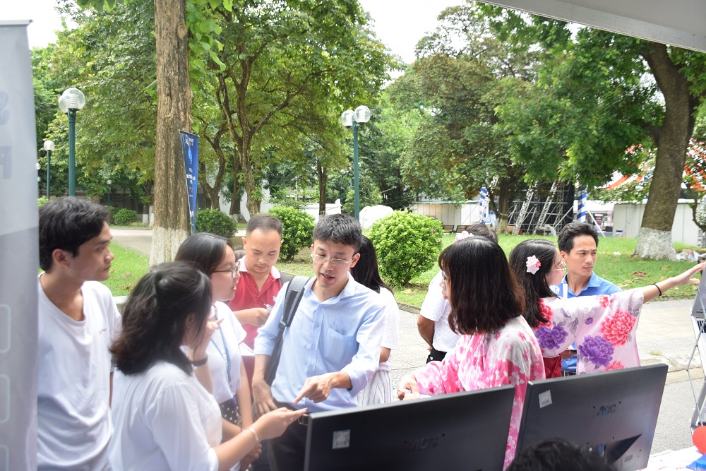 gian hàng của GMO tại ngày hội trí tuệ Việt Nam 2019
