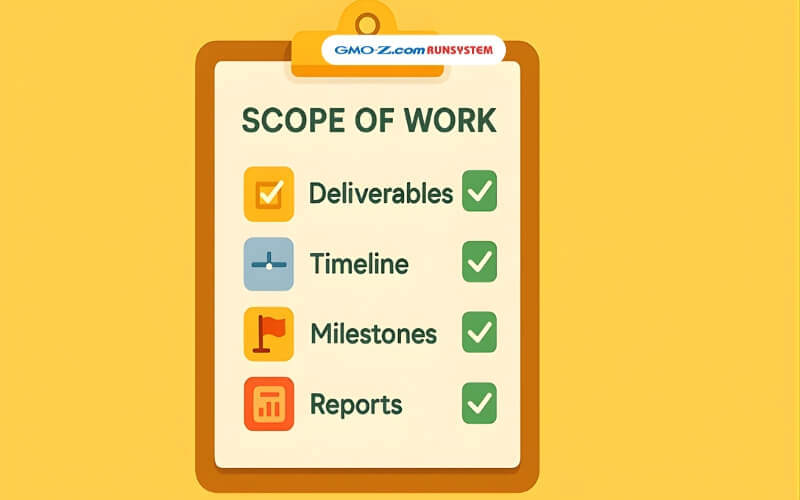 Bước 1: Xác định phạm vi và yêu cầu công việc