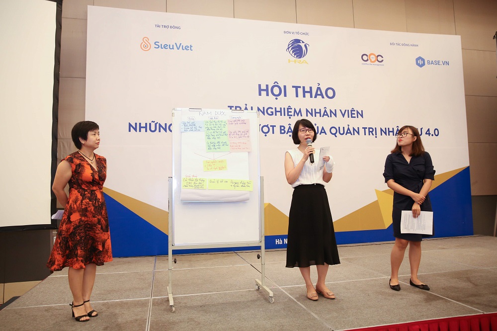 chia sẻ của khách mời tại hội thảo trải nghiệm nhân sự