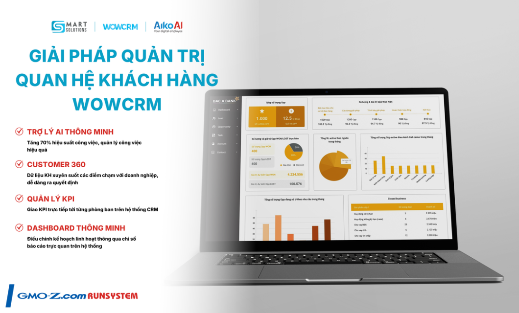 wowcrm tích hợp nhiều tính năng vượt trội