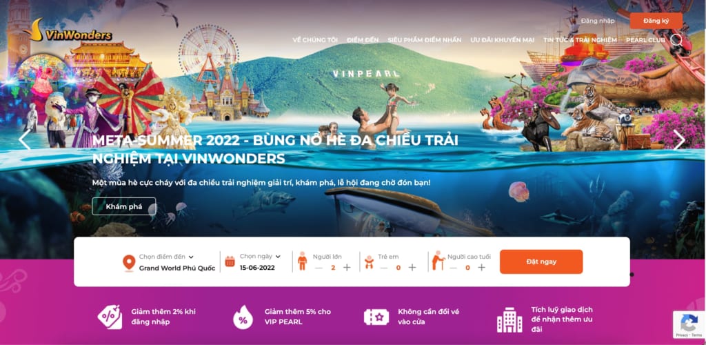 Website VinWonders được triển khai bởi GMO-Z.com RUNSYSTEM
